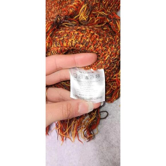 Earthbound Cropped Tank Top Womens Size Small Multicolor Crochet Tassel... - Picture 9 of 10